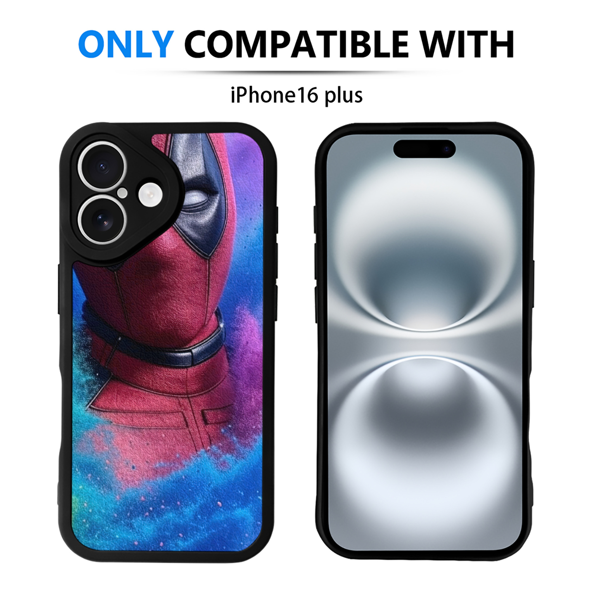 （画像用） Deadpool デッドプール 【iPhone 16シリーズ対応】シリコンスマホケース（レザー調） 材質：シリコン